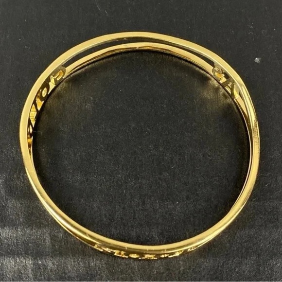 Kate Spade Bracelet As Good As Gold Bangle Size 8 Goldtone - Picture 6 of 15